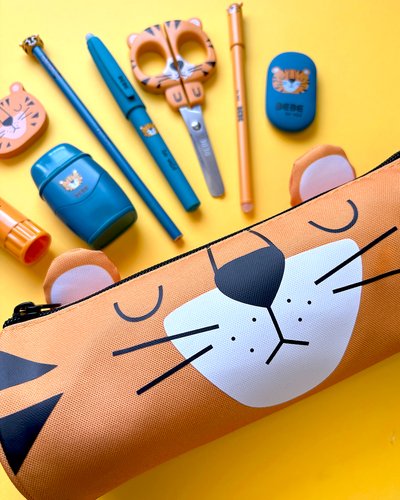 Trousse 3 poches Tigre